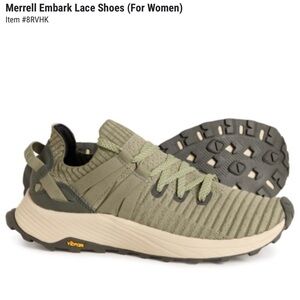 Merrell Embark Lace Shoes Olive Green Womens Size 9 Wide 9W